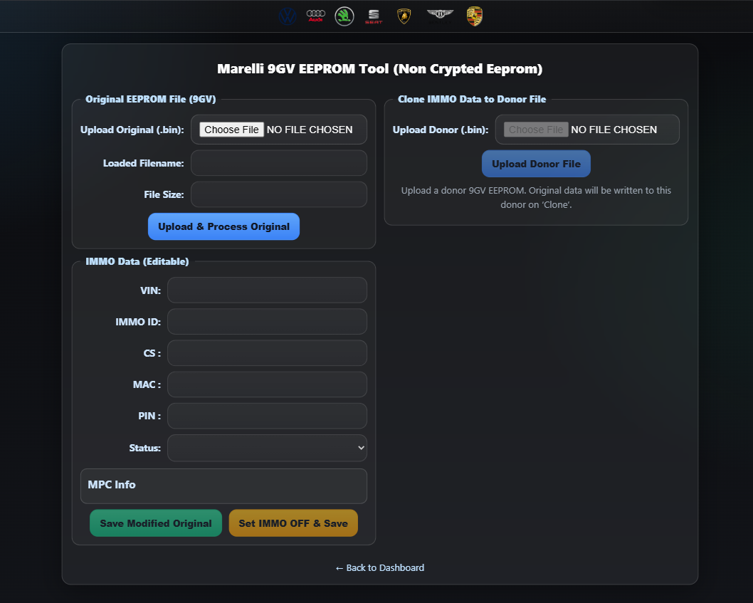 VAG Marelli 9GV ECUs